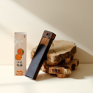Bâtons d'encens portables Wenzhai, parfum d'orange, parfum longue durée, aromathérapie à domicile, ensemble de bâtons en bambou - Product Image 2