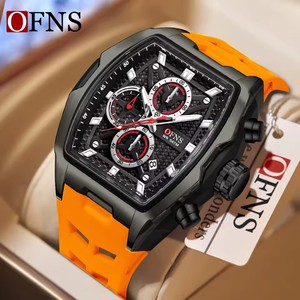 <span class=keywords><strong>Reloj</strong></span> OFNS 1205 Tonneau <span class=keywords><strong>Original</strong></span> para Hombre, Resistente al Agua 5BAR, Correa de Silicona de Alta Calidad, <span class=keywords><strong>Reloj</strong></span> de Pulsera de Lujo - Product Image 4