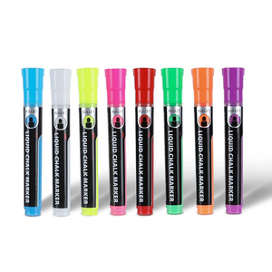 Marqueurs à craie liquide non toxiques à prix réduit, 8 couleurs, écriture fluide, pour dessin et écriture - Product Image 1