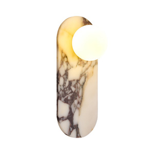 Lámpara de Pared de Mármol Natural Wabi Sabi, Aplique de Diseño Moderno para Dormitorio, Sala de Estar, Pasillo - Product Image 5