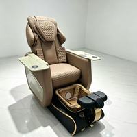 Fauteuil de pédicure professionnel de luxe européen avec vibration électrique, siège inclinable réglable, spa sans tuyauterie pour salon de manucure