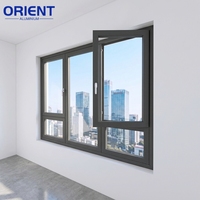 Fenêtres en aluminium modernes, étanches et insonorisées, sur mesure, pour l'intérieur des bureaux, arrivée hebdomadaire