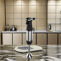 Mixeur plongeant électrique 400W avec bol mélangeur en acier inoxydable, fouet, bouton d'éjection et design à tête inclinable pour usage domestique et hôtelier