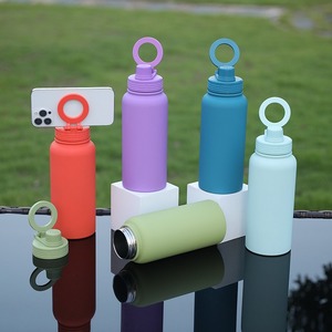 Botella de Agua con Aislamiento al Vacío de 1 Litro, de Acero Inoxidable, con Soporte Magnético para Teléfono, para Camping, Bebidas Frías y Calientes - Product Image 4