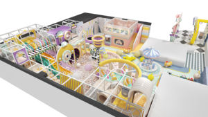 Aire de jeux pour enfants de 300 mètres carrés avec toboggan trompette, toboggan en fibre de verre, <span class=keywords><strong>bac</strong></span> à <span class=keywords><strong>sable</strong></span> et équipement de parc d'attractions - Product Image 3