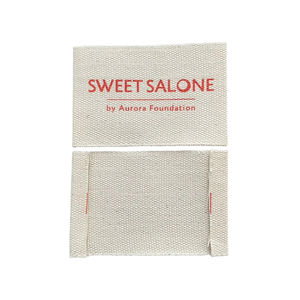 맞춤형 로고 고급 재활용 중간 접이식 면 새틴 인쇄 라벨 세탁 관리 라벨 천연 면 라벨 의류용 - Product Image 4