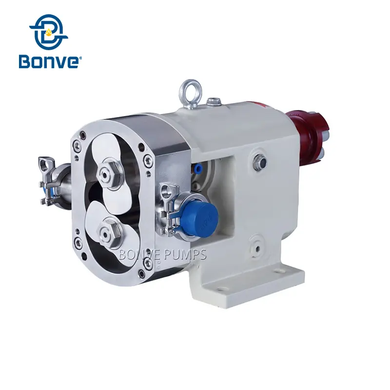 Stainless Steel High Viscosity Tomato Chocolate Moveable Cam Rotor Pump Electrical Rotary Lobe Motor Pump
