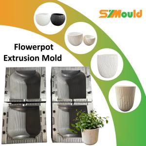 Molde de Extrusión para Macetas de Flores de Nuevo Estilo, Molde de Jardinería de HDPE de 1 Cavidad, Molde de Textura 3D Personalizado para Macetas de Flores DIY - Product Image 1