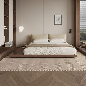 Cama doble baja de madera de estilo japonés de 1,8 m, cama Tatami, muebles de dormitorio, creativo, sin cabeza, Simple, moderno, extensible - Product Image 4