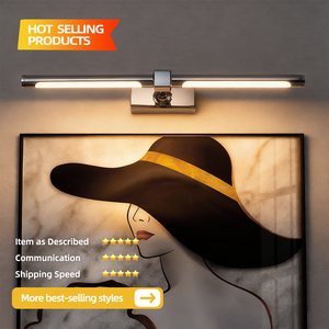 Lámpara de Espejo LED Moderna Cromada, Montaje en Pared, Control Táctil, Regulable, Luz Blanca Cálida 3500K, Iluminación para Baño - Product Image 2