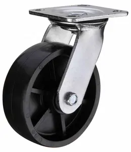 WBD مجموع كامل الفرامل الأسود الصناعية الثقيلة عجلة العجلات البلاستيكية