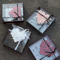 2025 nouveau cadeau de mode pour toujours roses éternelles boîte transparente pour noël saint valentin cadeau fleur préservée dans une boîte à musique en acrylique