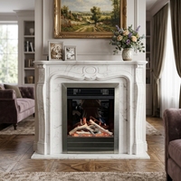 Cheminée électrique encastrée de luxe, 19 pouces, avec effet de flammes virtuelles, pour maison et hôtel