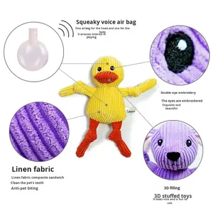 Giocattoli di Lusso Ecologici Interattivi per Cani, Gusto Pollo, Corda Masticabile con Suono, Resistente ai Morsi, Motivo Animale, Novità per Animali Domestici - Product Image 4