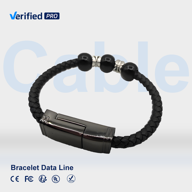 TKT Fashion Stainless Steel USB Charger Cord Bracelet Micro USB Type C Charging Android Power Functioned Data Line Nylon Stock
