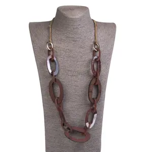 Perlas de madera de moda Artificial collar de cadena de joyería