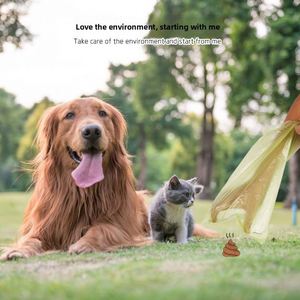 EPI-degradable Thickened Pet Waste Bags Disposable Poop-Scooping Bags Dogs Portable <b>Roll</b>-Up <b>On</b>-The-Go Dog Walking - Product Image 2