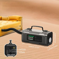Démarreur de voiture portable 14,8 V, batterie externe 8000 mAh, compresseur d'air 150 PSI, gonfleur de pneus, chargeur de voiture pour moto/voiture particulière