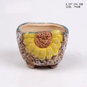 Hete Verkoop Steengoed Mini Bloempot Sappige Pot Voor Huis Tuin Decoratie