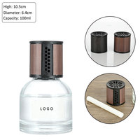 Parfum de maison de luxe 100ml 120ml 150ml 3oz bouteille en verre de diffuseur de roseau de couleur décorative transparente avec des bâtons de bouchon