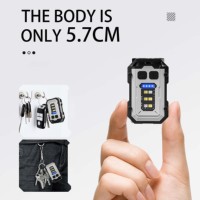 Senter Magnetik Gantungan Kunci Isi Ulang Peringatan Samping Darurat LED Tahan Air IP44 6000K 50000 Jam Dapat Diredupkan EDC Mini Saku