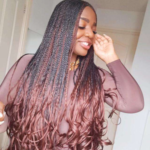 <span class=keywords><strong>Cheveux</strong></span> Synthétiques Bouclés Ondulés Libres à Crochet Français 22 Pouces, Style Spirale pour Femmes Noires, Échantillon Gratuit - Product Image 3