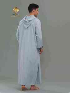 Burqa pour homme léger, doux et confortable, anti-plis, avec broderie de chapeau, en polyester, style décontracté et tendance - Product Image 2