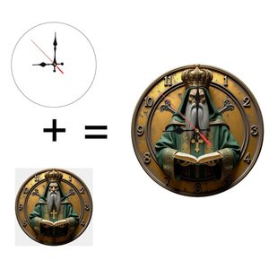 Round Wooden Wall <b>Clock</b> 25x25Cm Luxury Natural Wood Quiet Non Ticking Home Villa Living Room Decor <b>Clock</b> - Product Image 5