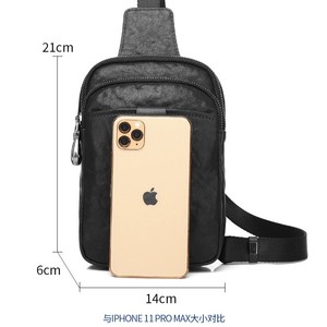 Men's Genuine Leather Chest <b>Bag</b> Top Layer Cowhide Single Shoulder <b>Bag</b> Fashionable Solid Color Crossbody <b>Bag</b> Business Travel - Product Image 4