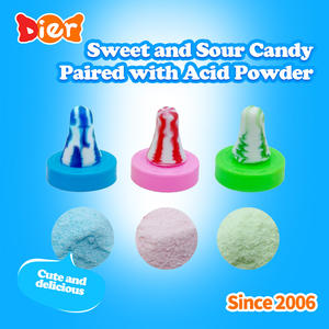 <span class=keywords><strong>Dulces</strong></span> al por mayor etiqueta privada personalizada 2 en 1 piruleta colorida en forma de <span class=keywords><strong>bolos</strong></span> con azúcar agria en polvo <span class=keywords><strong>dulces</strong></span> niños caramelo juguete ODM/OEM - Product Image 3