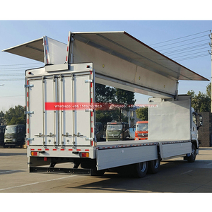10 roues QingLing ISUZU GIGA 380HP aile volante Van Cargo camion ISUZU aluminium aile ouverture boîte camion pour les ventes - Product Image 5