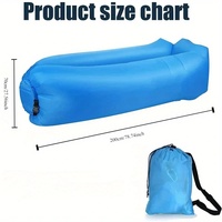 Fauteuil Gonflable Transat Canapé Hamac Portable Étanche Anti-Fuite d'Air – Canapé Idéal pour Plage Voyages Camping Pique-niques