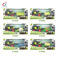 Tracteur télécommandé Chengji, jouet de simulation d'ingénierie, rechargeable, 1:16, 27 MHz, camion agricole et remorque à quatre roues motrices