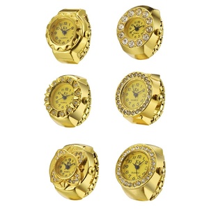 Reloj de Anillo de Dedo, Moderno y Sencillo, con Esfera Dorada, Correa de Acero Inoxidable, Mini Reloj de Cuarzo <span class=keywords><strong>para</strong></span> Mujer, Regalo <span class=keywords><strong>para</strong></span> Damas - Product Image 4