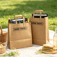 Sacs en papier kraft de qualité alimentaire avec poignée robuste et logo personnalisé pour café, lait, thé à emporter – Vente en gros
