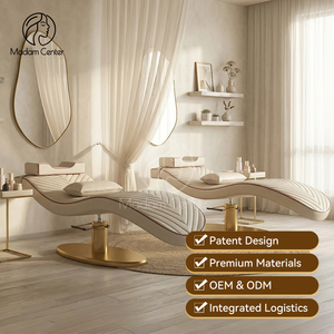 Madamcenter Lit <span class=keywords><strong>de</strong></span> soin pour cils incurvé, Camillas Para Pestañas, Table esthétique pour cils, Fauteuil inclinable pour cils, Table <span class=keywords><strong>de</strong></span> soin pour lashiste - Product Image 1