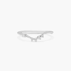 Premium 925 <b>Silver</b> Moissanite Diamond Curve <b>Band</b> <b>Ring</b> for Women Wedding Engagement Anniversary Gift - Product Image 5