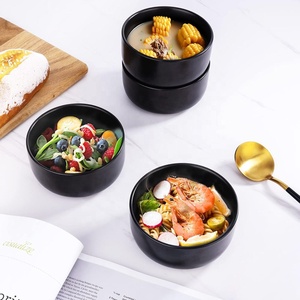 4.5inch gốm mờ bát nhỏ bộ, bền màu đen mini bát cho nhà bếp món tráng miệng đồ ăn nhẹ, ngâm nước sốt bát bộ 4 cái - Product Image 6