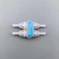 Adaptateur à double port Pom 1/4 "Twins Hose Barb Valved Male Quick Connector Quick Disconnect Dual Flow Coupling