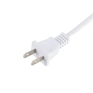 Cable de alimentación de CA de 2 pines UL estándar americano, cable de extensión eléctrico para ordenador portátil de EE.