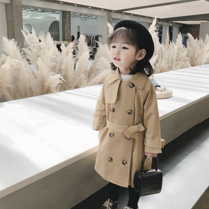 <span class=keywords><strong>Cortavientos</strong></span> de primavera y otoño para niñas, chaqueta informal con doble botonadura para niños, abrigo de moda de longitud media, <span class=keywords><strong>cortavientos</strong></span> para niños - Product Image 4