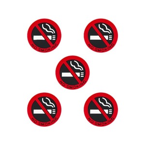 Biểu Tượng Tùy Chỉnh Không Thấm Nước Hình Tròn Dính Không Có Hút Thuốc Sticker Xe An Toàn Cảnh Báo Nhãn 3D Dán Cho Xe Ô Tô - Product Image 4