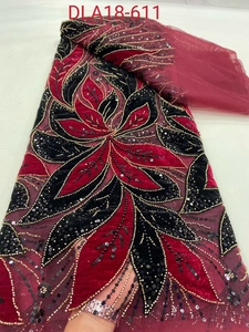 تخفيضات كبيرة 3d الخرز زين الترتر أبيض اللون الخرز زهرة الترتر التطريز الدانتيل حزب اللباس - Product Image 4