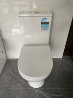 Tall Rear Outlet Toilet Two Piece Toilet With Comfort Seat Dual Flush Water Tank