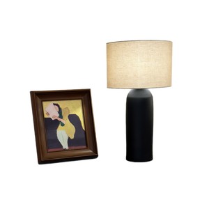 Lámpara de mesa de cerámica hecha a mano, LED E27, estilo japonés, para sala de estar, dormitorio, estudio, ecológica - Product Image 5