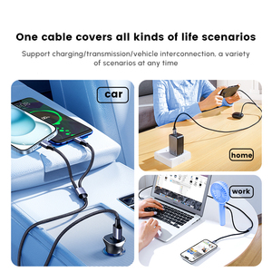 UGREEN 2 в 1 USB a кабель USB a к USB C/Микро зарядный кабель нейлоновый Плетеный материал - Product Image 5