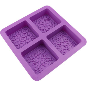 Hoa khuôn mẫu chất lượng cao cấp thực phẩm Silicone vuông bánh trung thu Mousse sô cô la xà phòng khuôn mẫu cho bánh trang trí - Product Image 5