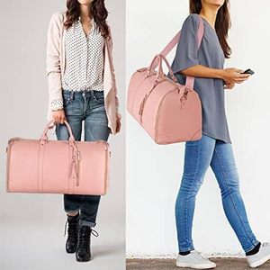 <b>Duffel</b> <b>Bag</b> Large Capacity 56-75L Foldable Waterproof Travel Shoulder Crossbody <b>Bag</b> Solid Color Pink White Brown Black - Product Image 1