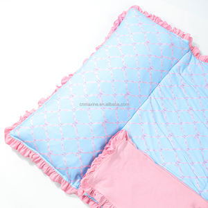 Tikar tidur siang bayi desain baru kustom pita manis dicetak katun rajut tikar tidur siang anak-anak dengan bantal - Product Image 2