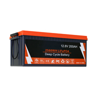 Grenergy LAF12200 12v 200Ah 24v 100Ah 2560Wh LiFePO4 Baterai Lithium Iron Phosphate untuk RV dengan BMS Terintegrasi Garansi 5 Tahun